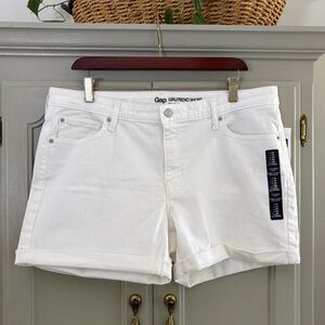 GAP Girlfriend Denim Short| Optic White‎ | Size 14 Regular